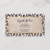 Gesichtsmuster und Gold Vintag Terminkarte (Rückseite)