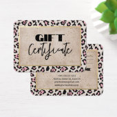 Gesichtsmuster und Vintages Geschenkgutschein (Schreibtisch)