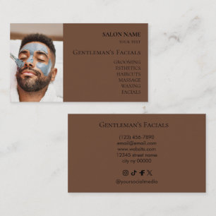 Gesichtspflege für Männer Schönheitssalon Visitenkarte
