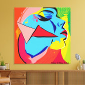 Gesichtspflege gestresste Canvas Print Leinwanddruck (Insitu (Wohnzimmer))