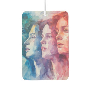 Gesichtspflege von Frauen - Aquarellmalerei Autolufterfrischer