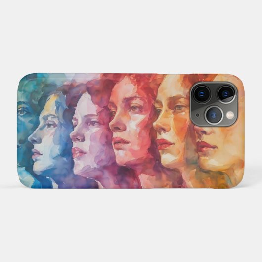 Gesichtspflege von Frauen - Aquarellmalerei Case-Mate iPhone Hülle (Rückseite (Horizontal))