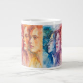 Gesichtspflege von Frauen - Aquarellmalerei Jumbo-Tasse (Vorderseite)