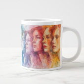 Gesichtspflege von Frauen - Aquarellmalerei Jumbo-Tasse (Rechts)