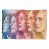 Gesichtspflege von Frauen - Aquarellmalerei Kissenbezug (Rückseite)