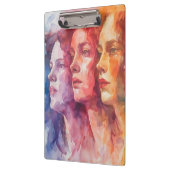 Gesichtspflege von Frauen - Aquarellmalerei Klemmbrett (Links)