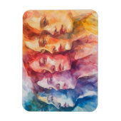 Gesichtspflege von Frauen - Aquarellmalerei Magnet (Vertikal)