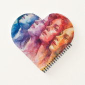 Gesichtspflege von Frauen - Aquarellmalerei Notizblock (Rückseite)