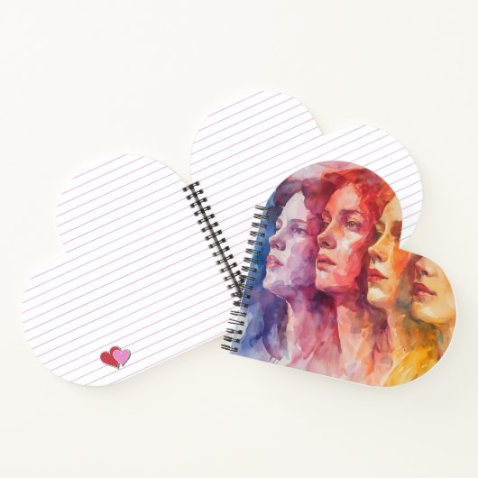 Gesichtspflege von Frauen - Aquarellmalerei Notizblock (Innenseite)