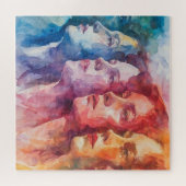 Gesichtspflege von Frauen - Aquarellmalerei Puzzle (Horizontal)