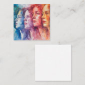 Gesichtspflege von Frauen - Aquarellmalerei Quadratische Visitenkarte (Vorne/Hinten)