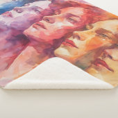 Gesichtspflege von Frauen - Aquarellmalerei Sherpadecke (3/4)