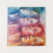 Gesichtspflege von Frauen - Aquarellmalerei Wandteppich (Vorderseite (Horizontal))