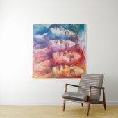 Gesichtspflege von Frauen - Aquarellmalerei Wandteppich (Beispiel (Horizontal))