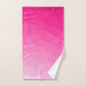 Gesichtsrosa geometrisches, leuchtendes Muster Badhandtuch Set (Handtuch)