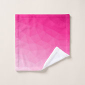 Gesichtsrosa geometrisches, leuchtendes Muster Badhandtuch Set (Waschlappen)