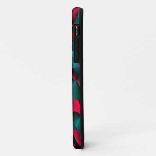 Gesichtsrot und Cyan Case-Mate iPhone Hülle (Hinten/Links)