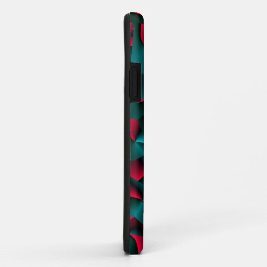 Gesichtsrot und Cyan Case-Mate iPhone Hülle (Hinten/Rechts)