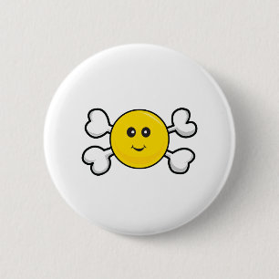 Gesichtsschädel und Querknochen Button