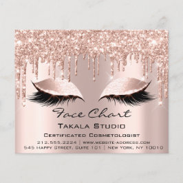 Gesichtsskizze Geschlecht neutraler Kosmetologe Ma Flyer