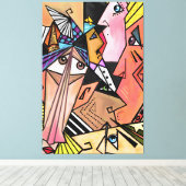Gesichtssmoods Canvas drucken Cubism Portrait - Ma Leinwanddruck (Insitu (Holzboden))
