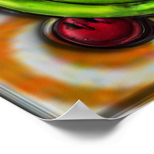 Gesichtstasten Abstraktes Design Poster (Ecke)