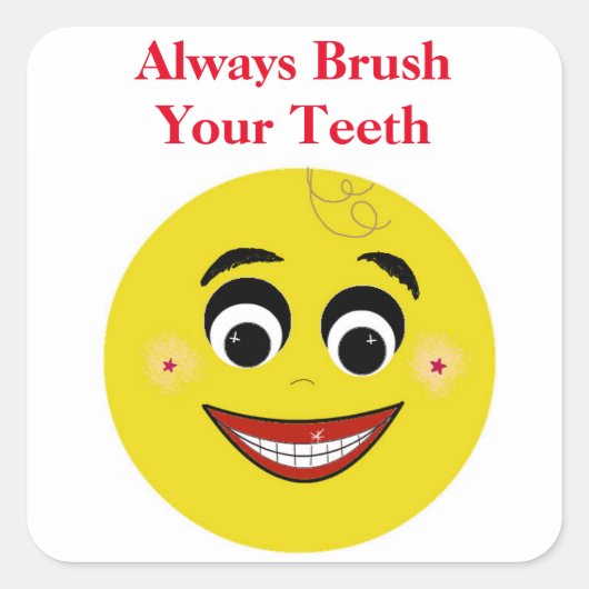 Gesichtstest Quadratischer Aufkleber (Vorderseite)