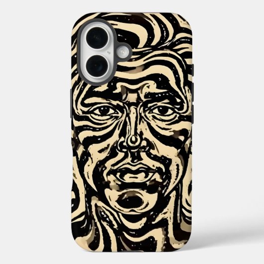 Gesichtswirbel-Porträt-Handyhülle Case-Mate iPhone Hülle (Rückseite)