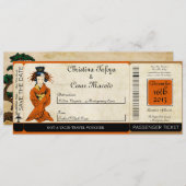 Gesiha Boarding Pass Hochzeit Einladung (Vorne/Hinten)