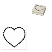 Geskalberte Herzrahmen Gummistempel (Stempel)