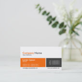 gespaltene Band - orange und dunkelgrau Visitenkarte (Stehend Vorderseite)