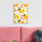 Gespannte Leinwanddruck Happy Oranges  (Insitu (Wohnzimmer))