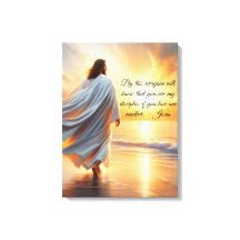 Gespannte Leinwanddruck mit Jesus und Zitat