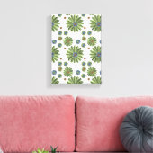 Gespannter Leinwanddruck Abstrakt Grün (Insitu (Wohnzimmer))