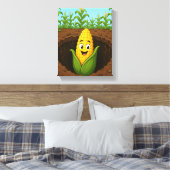 Gespannter Leinwanddruck Happy Corn Underground (Insitu (Schlafzimmer))