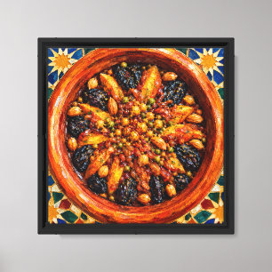 Gespannter Leinwanddruck, marokkanischer Tajine Leinwanddruck