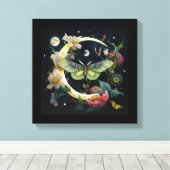 Gespanntes Gewebe - Nachtschmetterling Leinwanddruck (Insitu (Holzboden))