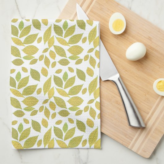 Gespeicherte Blätter Geschirrtuch (Viertel Falte)