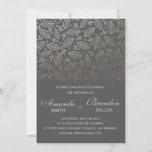 Gespeicherte Blätter Imitate Foil Wedding Einladun Einladung