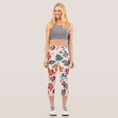 Gespeicherte Blätter und Beeren Capri Leggings (Vorderseite)
