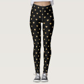 Gespeicherte Goldherzen Leggings (Vorderseite)