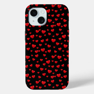 Gespeicherte rote Herzen auf schwarz Case-Mate iPhone Hülle