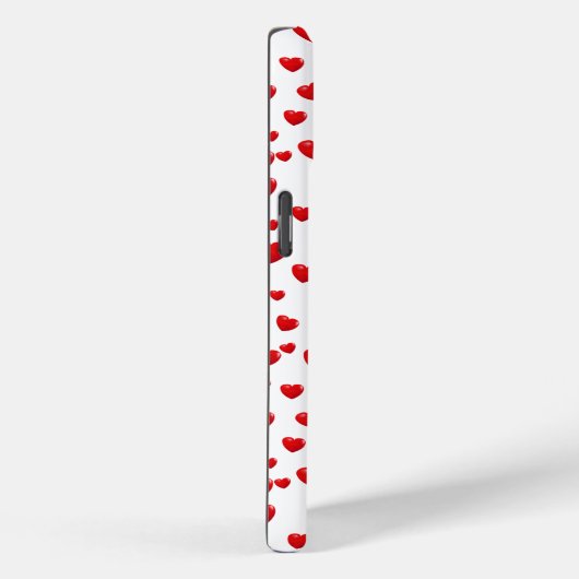 Gespeicherte rote Herzen auf Weiß Case-Mate iPhone Hülle (Rückseite / Rechts)