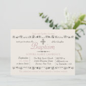 Gespeicherte Sacrament Religious Invitation (Pink) Einladung (Stehend Vorderseite)