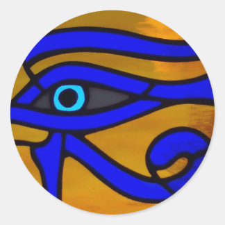 Gespeichertes Glas "Auge des Horus" Runder Aufkleber