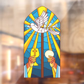 Gespeichertes Glas Heilige Masse Host und Chalice Fensteraufkleber (Blatt 2)