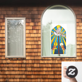 Gespeichertes Glas Heilige Masse Host und Chalice Fensteraufkleber