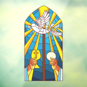 Gespeichertes Glas Heilige Masse Host und Chalice Fensteraufkleber (Blatt 3)