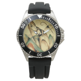 Gespeichertes Mythisches Tier (von Franz Marc) Armbanduhr