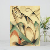 Gespeichertes Mythisches Tier (von Franz Marc) Karte (Stehend Vorderseite)